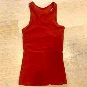 Burnt orange tank or work out top